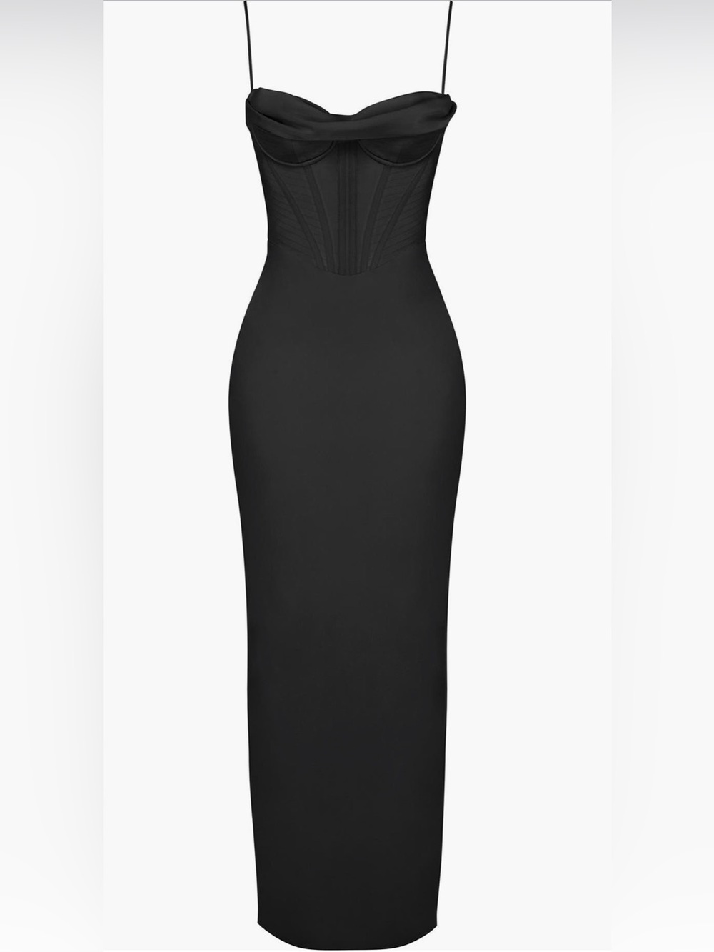House of CB Black Satin Corset Dress - Picture 4 of 13